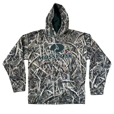 Mossy Oak Size M Men’s Camo Hoodie Pullover Sweatshirt Real Tree Deer Hunting • $29.97