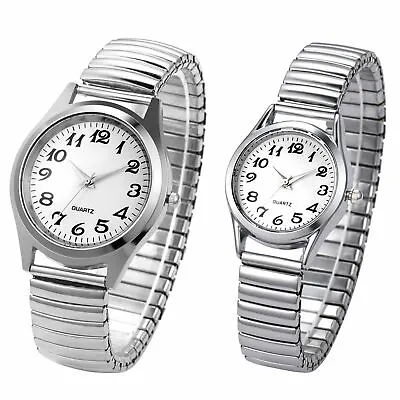 Stylish Men Women Analog Quartz Wrist Watch Stainless Steel Band Dress Watches • $8.99