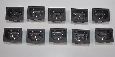 Lot Of 10 Inalways AC Power IEC C14 Power Inlet Connector Panel Mount Snap-In • $12.74