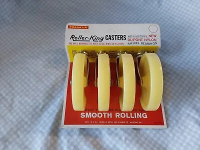 $19.50 • Buy Vintage Franklin Roller-King Casters Smooth Rolling Stem Type (Set Of 4) 3  Dia.