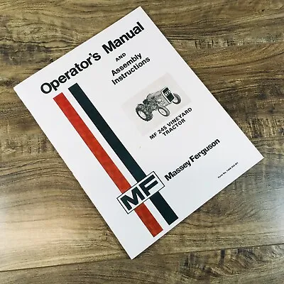Massey Ferguson 245 Vineyard Tractor Operators Manual Owners Book Maintenance • $9.97