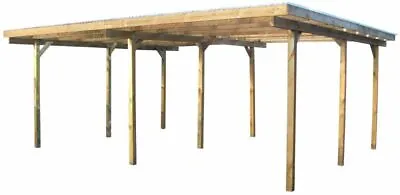 DOUBLE Car Wooden Garden Shelter Car Port Canopy Pergola 5 X 5.8m Or Custom • £1300