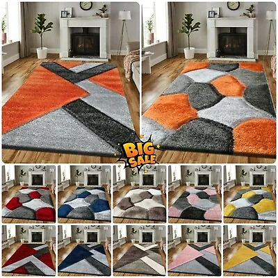 £17.55 • Buy New Modern Large Shaggy Rugs Hallway Runner Living Room Rugs Bedroom Carpet Mats