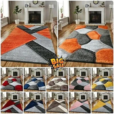 New Modern Large Shaggy Rugs Hallway Runner Living Room Rugs Bedroom Carpet Mats • £18.99