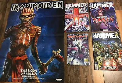 Iron Maiden Bundle - Metal Hammer Magazine #242 295 312 & Poster & Comic Book • $126.39