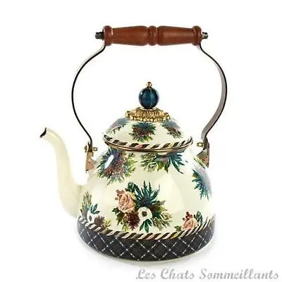 Mackenzie-childs Highbanks Winter / Christmas Enamel Tea Kettle New • $185