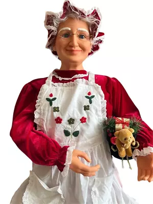 CHRISTMAS TIME 58  Dancing Mrs Claus Apron Doll Animated Robot / SELLS $249 NEW! • $150.88