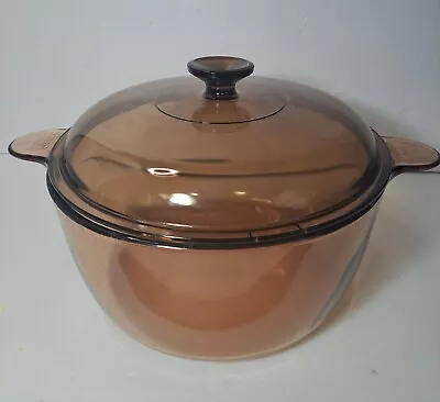 Pyrex Vintage Visions Amber 4.5L Stock Pot • $19.99