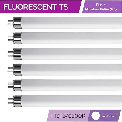 KOR (Pack Of 6) F13T5/D - T5 Fluorescent 6500K Daylight - 13 Watt - 21  • $21.99