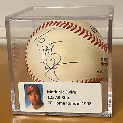 Mark McGwire Signed MLB National League Baseball Auto USA Cardinals To Pat • $99.99