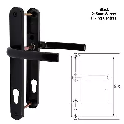 UPVC Door Handle Pioneer Plus Sprung Lever Pair 92PZ 122mm 211mm 215mm Fixings • £12.23