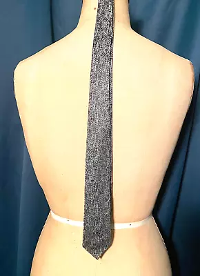 Vintage 50s/60s Rockabilly Swing Dandy Silver/Gray Skinny Tie • $12