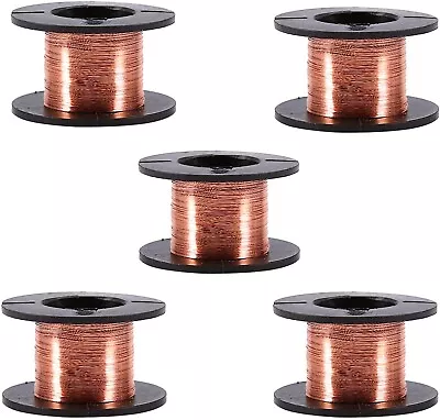 Enameled Copper Wire 5Pcs Magnet Wire 0.1mm Thickness 12m Length Winding Wir... • $24.67