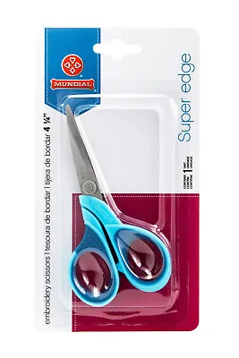 Mundial Super Edge 4 1/4 Inch Embroidery Scissors Blue • $6.95