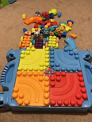 Childrens Megablocks Building Plastic Blocks Table Set With Blocks • £20