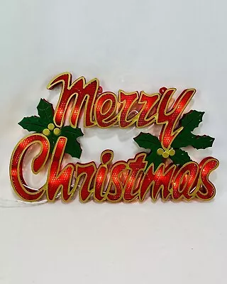 Vintage Merry Christmas Waffle Letters Window Wall Light Display Decoration  • $27