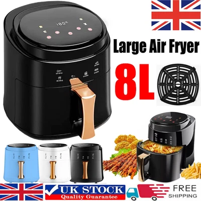 £42.99 • Buy Large 8L Air Fryer Digital Oven Healthy Frying Cooker Low Fat Oil Free UK Stock
