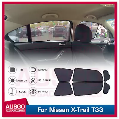 AUSGO Magnetic Window Sun Shade For Nissan X-Trail T33 2022+ Mesh Cover 6PCS • $73.59