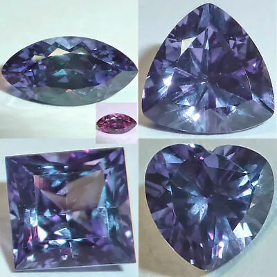 Lab Created Sapphire Alexandrite-Like MarquiseTrillionSquareHeart Loose Gems • $14.95