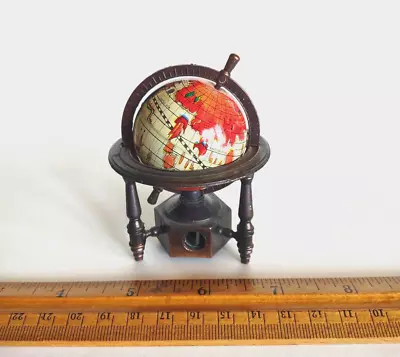 Vintage Die-Cast Miniature Spinning Globe Pencil Sharpener *Hong Kong • $11.99