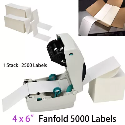 Fanfold 5000 Labels 4  X 6  Direct Thermal Labels For Zebra Elton Rollo Printer • $69.96