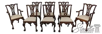 L59855EC: Set Of 8 CRAFTIQUE Chippendale Mahogany Dining Room Chairs • $4295