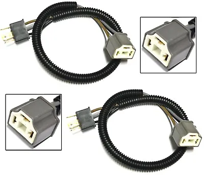 Wire Ceramic S 9003 HB2 H4 Two Harness Head Light Female Connector Plug Replace • $12.35