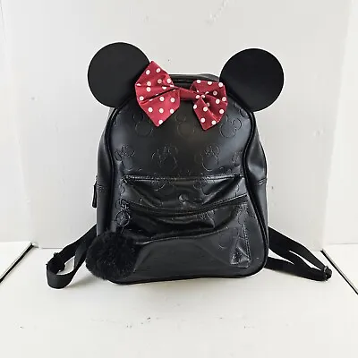 Disney Minnie Mouse Rucksack Bag Front Zip Poker And Adjustable Straps backpack • £14.99