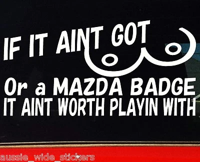 $6.90 • Buy Funny Stickers For MAZDA BADGE Rotary 4x4 Ute Car BT50 Accessories 200mm