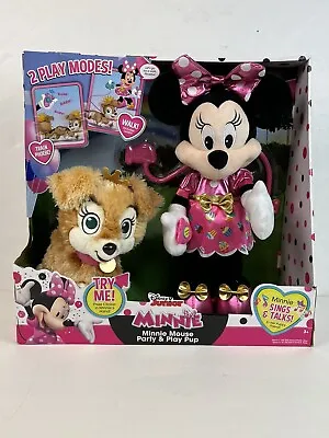 NIB Disney Junior Minnie Mouse Party And Play Pup Phoebe Puppy Dog Moves Talks • $35.97