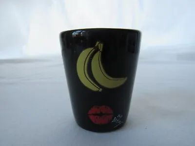 Betsey Johnson Shot Glass Monkey Banana Theme Lips XOX Betsey • $5.99