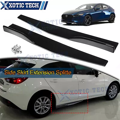 29.4  JDM ABS Black Side Skirt Rocker Panel For Mazda 3 6 MX-5 Miata 2000-2021 • $34.81