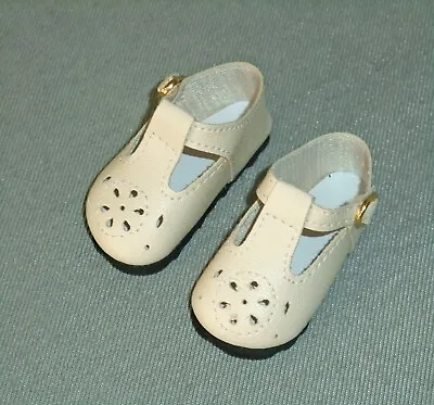 BEIGE T-STRAP 62mm DOLL SHOES - Fit Vintage Sasha 17  Shirley My Friend Dolls • $7.87