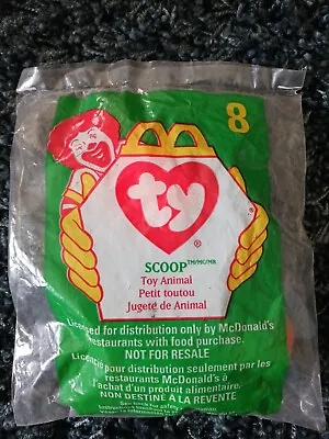 $4 • Buy NEW Ty Beanie Baby SCOOP The PELICAN  McDonalds Collectible Plush Retired #8