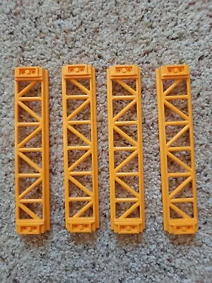 Lego Train Track Roller Coaster Straight 16L Parts Lot Of 4. Bright Light Orange • $33.70