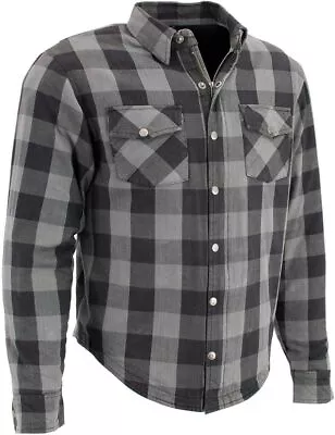 Milwaukee Leather MPM1630 Men's Plaid Flannel Biker Shirt With CE Approved Armor • $96.99