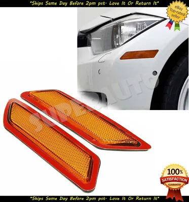 Fits 2012-15 BMW F30 F31 3-SERIES AMBER 2pcs Side Marker Bumper Deflector Lamp • $17.99