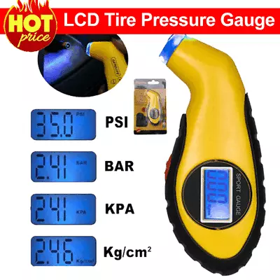 Tire Gauge Handy LCD Digital Air Pressure Gauge For Car Motorcycle Bicycle PSI • $3.48