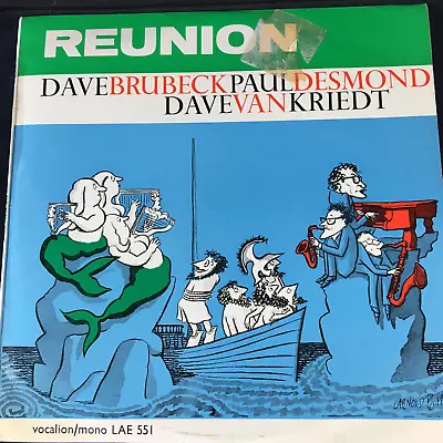 £17.99 • Buy Dave Brubeck Paul Desmond Dave Van Kriedt Reunion 12'' Vinyl Vocalion Lae551