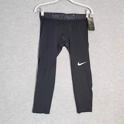 Nike Pro Men Activewear Pants M Black 3/4 Length Training Combat Dri Fit NWT • $24.89