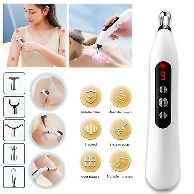 $11.39 • Buy Therapy Pen Electric Acupuncture Meridian Energy Heal Massage Pain Relief 5 Head