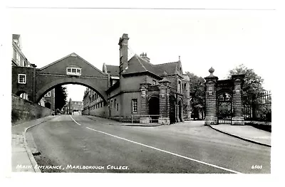 WILTSHIRE - MAIN ENTRANCE MARLBOROUGH COLLEGE Real Photo Postcard • £2.50