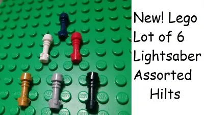 Lego BULK Hilt Lot Of 6 Assorted Hilts Sword Handle Lightsaber Star Wars Weapon • $6.47