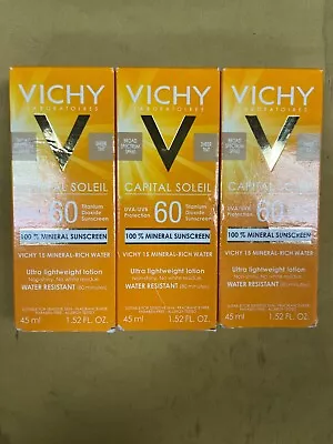 3 Vichy Capital Soleil Sheer Tint Mineral Sunscreen SPF 60 - 1.52oz Each READ DE • $35