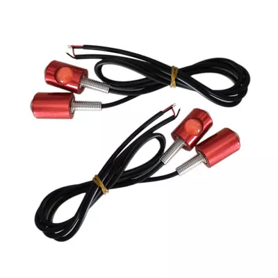 Pair Red Motorcycle LED Turn Signal Tail Light License Plate Bulbs Universal Hm • $7.37