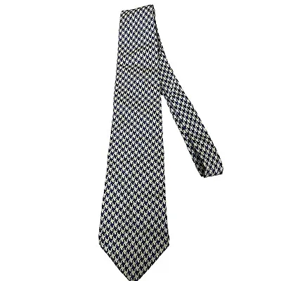 VTG Abercrombie Fitch Tie Houndstooth 100% Silk Made In USA  57”L 4” W • $18.65