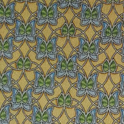 Salvatore Ferragamo Classic ~butterflies ~mens Silk Tie ~blue Yellow Green ~ 59  • $19.99