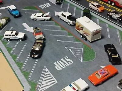 1/64 Scale LARGE Mouse Pad Parking Lot 31 X 15.5  Car Scene Diorama Display Toy • $55