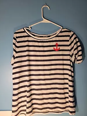 J. Crew Womens Short Sleeve Anchor Top • $13.19