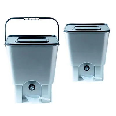 £69.95 • Buy Twin Bokashi Bucket Kitchen Composter & Bran, 2 X 18L Plastic Bins, 1Kg Bran